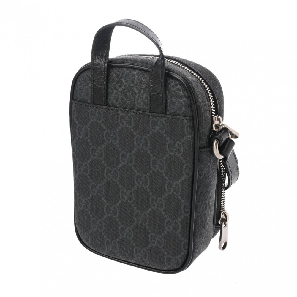Gucci Shoulder GG Black Bag Leather Interlocking
